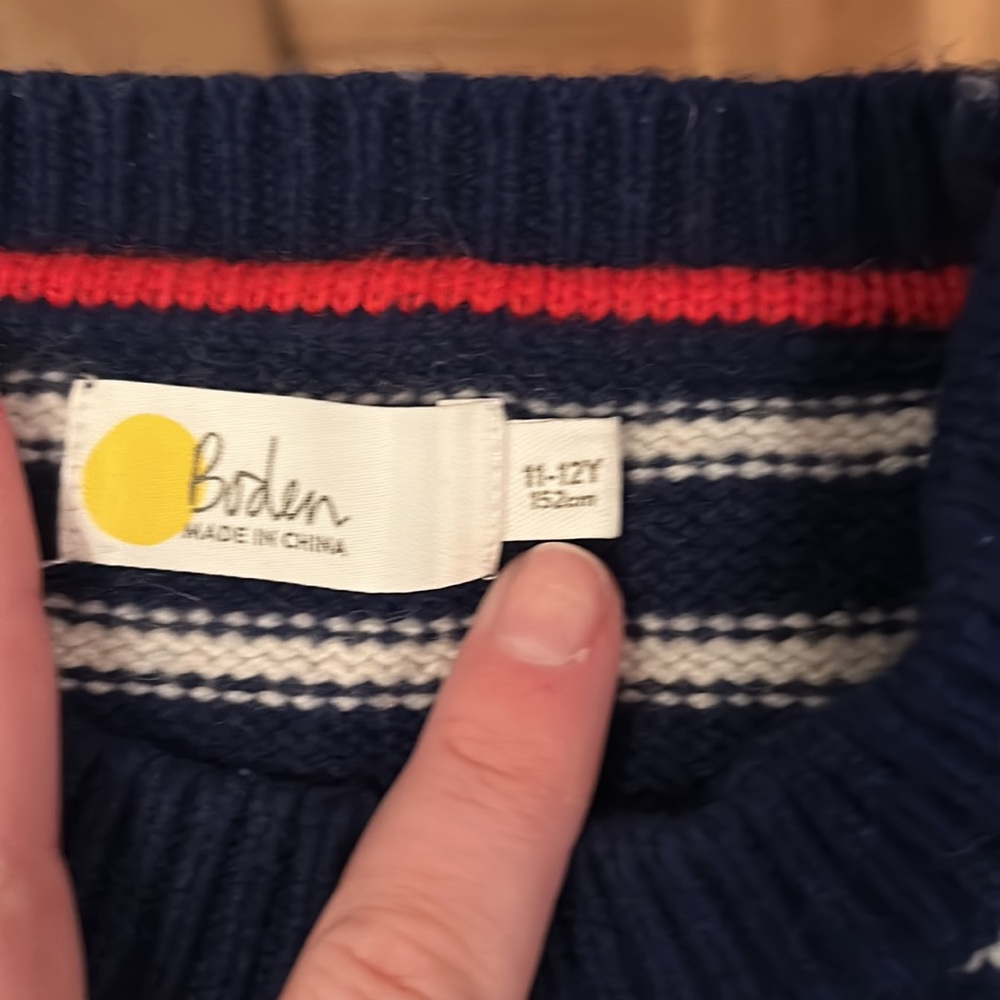 Mini Boden striped sweater 11-12Y - Picture 2 of 5
